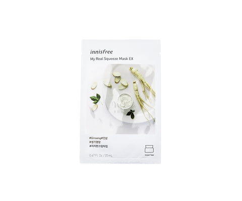 INNISFREE My Real Squeeze Mask EX Ginseng Canada | Korean Skincare