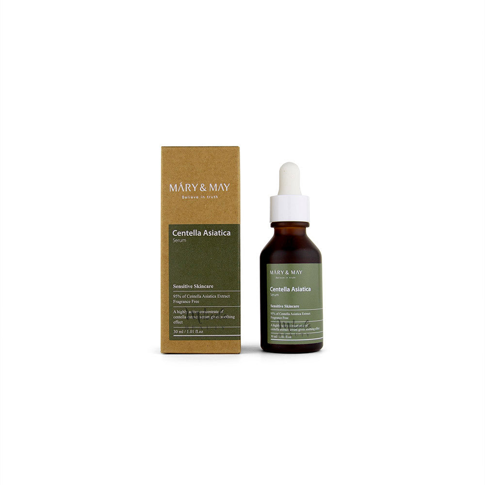 Sérum Visage Mary&May à La Centella Asiatica (Cica) - 30 Ml - Soin Quotidien - Neuf Sous Emballage