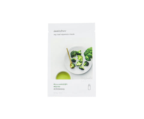 INNISFREE My Real Squeeze Mask Broccoli |  Korean Skincare Canada