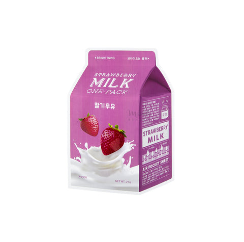 A'PIEU Strawberry Milk Sheet Mask | Korean Skincare Canada | Mikaela