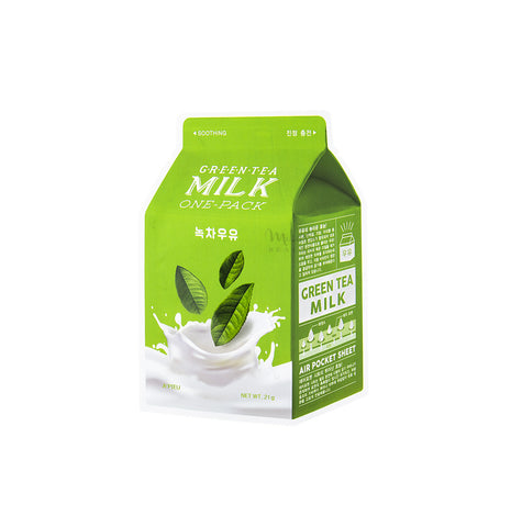 A'PIEU Green Tea Milk Sheet Mask | Korean Skincare Canada | Mikaela