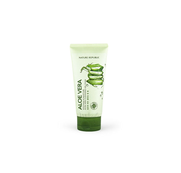 NATURE REPUBLIC Soothing Moisture Aloe Vera Cleansing Foam Canada – Mikaela  Beauty