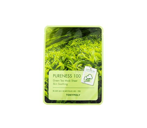 TONYMOLY Pureness 100 Green Tea Mask| Korean Skincare Canada | Mikaela