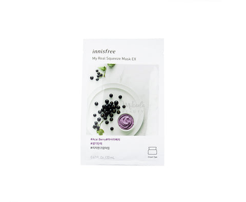 INNISFREE My Real Squeeze Mask EX Acai Berry Canada | Korean Skincare